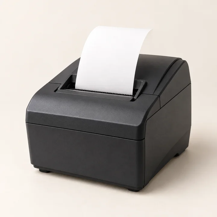 Generic POS receipt printer with plain paper — concept image